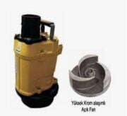 VORTEX KTZ 237 5HP 380V 2'' Çıkışlı Krom Açık Fanlı Dalgıç Pompa