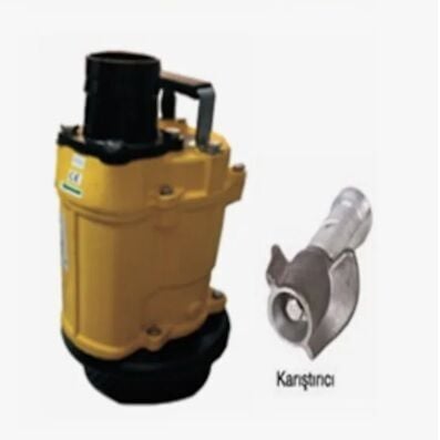 VORTEX KRS46 8 HP 380V 4'' Çıkışlı Krom Açık Fanlı Mikserli Dalgıç Pompa