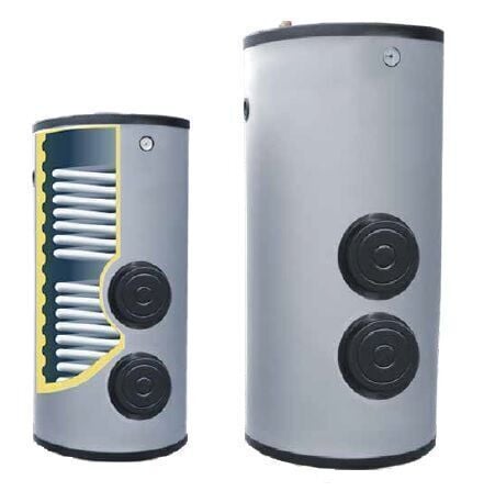 BAUTHERM BTB-KPO 150 Performans Serisi Çift Serpantin 150 LT Krom Boyler ( Sac Kılıf )