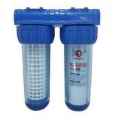 10'' Housing 3/4' Çıkışlı İkili Tesisat Tipi Filtre Seti