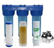 10'' Housing 1'' Çıkışlı Üçlü Tesisat Tipi Filtre Seti